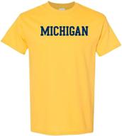 👕 michigan wolverines basic block t-shirt for men | shirts in men's clothing logo