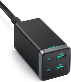 img 4 attached to 🔌 65W USB C Charger Station with 4 Ports: 2 USB C + 2 USB A - Compatible with MacBook Pro/Air, Dell XPS 13, iPad Pro, iPhone 13 Pro, 12 Pro Max, Nintendo Switch, Samsung Galaxy, and More