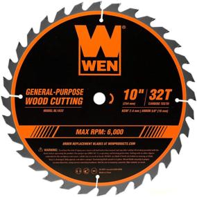 img 3 attached to 🪚 WEN BL1032-2 Professional Woodworking Saw Blade Set - 10-Inch, 32-Tooth and 60-Tooth Carbide-Tipped, Two Pack