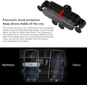 img 2 attached to BIGPHILO Mini Series Car Phone Holder - Red, Auto-Clamping Air Vent Mount for iPhone Xs Max XR X 7 8 Plus Samsung Galaxy S10 S10+ S10e S9 S9+ and More