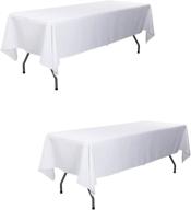 🧼 premium washable waysle rectangular polyester tablecloth: durable, stain-resistant, and easy to clean логотип