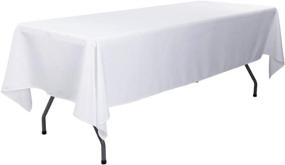 img 3 attached to 🧼 Premium Washable Waysle Rectangular Polyester Tablecloth: Durable, Stain-Resistant, and Easy to Clean