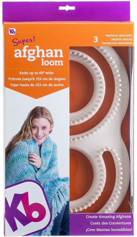 authentic knitting board afghan loom 로고