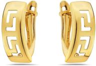 yellow design huggie leverback earrings logo