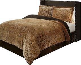 img 1 attached to 🐆 Suntex Designs Fraiche Maison Cheetah King Comforter Set, C1407020-SYK-CHT, 3-Piece