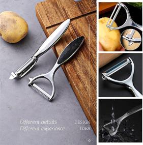 img 1 attached to Vegetable Stainless I Shaped Y Shaped Ergonomic