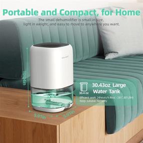 img 2 attached to 🌬️ Mini Dehumidifiers for Home - Compact 35oz/1000ml Capacity, Ultra-Quiet Portable Dehumidifiers with 7-Color LED Lights, Auto Shut-Off – Ideal for Living Room, Kitchen, Bathroom, Bedroom, Basement, RV, Wardrobe - 50-260Sq.ft Coverage