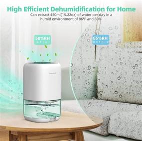 img 3 attached to 🌬️ Mini Dehumidifiers for Home - Compact 35oz/1000ml Capacity, Ultra-Quiet Portable Dehumidifiers with 7-Color LED Lights, Auto Shut-Off – Ideal for Living Room, Kitchen, Bathroom, Bedroom, Basement, RV, Wardrobe - 50-260Sq.ft Coverage