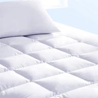 🛏️ pure brands full mattress topper & mattress pad protector - plush luxury down alternative pillow top for a luxurious bed - 18" deep pockets logo