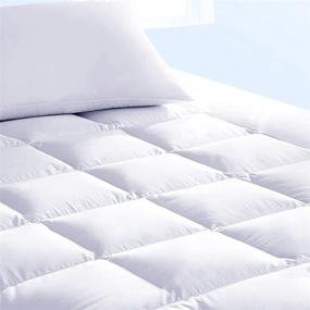 img 4 attached to 🛏️ Pure Brands Full Mattress Topper & Mattress Pad Protector - Plush Luxury Down Alternative Pillow Top for a Luxurious Bed - 18" Deep Pockets