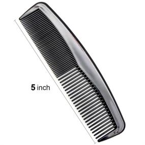 img 2 attached to 🪒 Ultimate Grooming Tool: Luxxii (6 Pack) 5" Pocket Hair Comb for Men's Hair, Beard, Mustache, and Sideburns