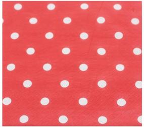 img 3 attached to 🎉 Red Decorative Biodegradable Party Napkins, 60 count, 6.5x6.5" (folded), 13x13" (unfolded)