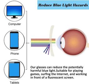 img 2 attached to JOSCHOO 2 Pack Reading Glasses: Blue Light Blocking Eyeglasses for Men and Women - Alleviate Eyestrain, UV Ray, and Glare on Computer Screens