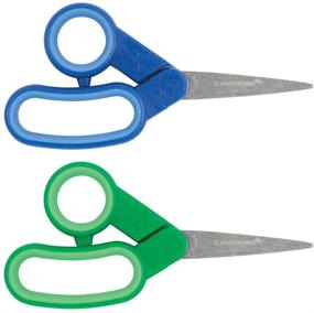 img 1 attached to ✂️ Schoolworks 5 Inch Pointed-tip Children's Scissors, 2-Pack, Assorted Colors