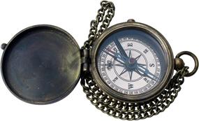 img 1 attached to 🧭 Magnetic Camping Compass: Join the Journey, Keep This Close and Listen to Your Heart. Ideal Brass Pocket Compass for Son, Father, Love, Partner – Includes Leather Case. C-3129