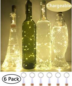 img 3 attached to 🍾 NeoJoy Rechargeable LED Cork Lights USB Fairy String Lights - Warm White Wine Bottle Lights for Parties Decoration