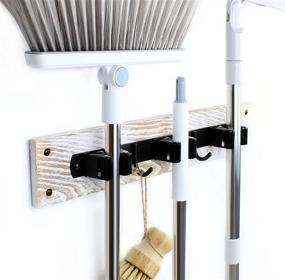 img 4 attached to 🧹 Organize Your Space with the Authumberdale Rustic Broom Holder Mount