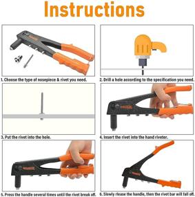 img 1 attached to Meiwaltee Interchangeable Nosepieces Thickened Riveter