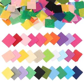 img 4 attached to 🎨 Outuxed 4800pcs 1inch Tissue Paper Squares: Ultimate Craft Assortment for Scrapbooking, DIY Art Projects, and Scrunch Art - 30 Vibrant Colors!