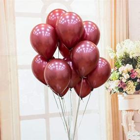img 1 attached to 🎉 Burgundy Gold Fall Birthday Decorations for Women - Celebrate in Style with HAPPY BIRTHDAY Balloons and Party Supplies for 30th/40th/50th Birthdays