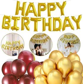 img 2 attached to 🎉 Burgundy Gold Fall Birthday Decorations for Women - Celebrate in Style with HAPPY BIRTHDAY Balloons and Party Supplies for 30th/40th/50th Birthdays
