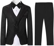 👔 pieces blazer bowtie patterns - stylish performance boys' clothing for every occasion! logo
