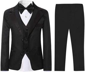 img 4 attached to 👔 Pieces Blazer Bowtie Patterns - Stylish Performance Boys' Clothing for Every Occasion!