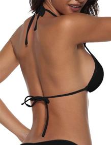 img 1 attached to Suvimuga Womens Triangle Bikini Bathing