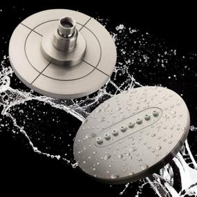 img 3 attached to 🚿 6.3 Inch Rain Showerhead, Fixed Shower Head with Adjustable Angles, 2 Spray Settings, Tool-Free Installation - Enhanced Shower Experience, Brushed Nickel