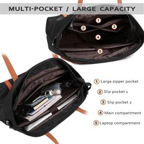 img 2 attached to Waterproof Lightweight Briefcase Computer Shoulder Laptop Accessories for Bags, Cases & Sleeves