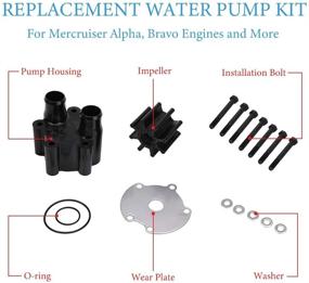 img 3 attached to 🔧 Repair Kit for Mercruiser Alpha Bravo Water Pump Housing and Impeller - Compatible with Sierra, Quicksilver, & Mercury Models - Easy Replacement Solution