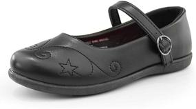 img 3 attached to Hawkwell School Uniform Toddler Little Girls' Flats - Perfect Shoes for Uniforms