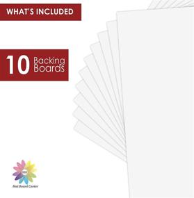 img 3 attached to 🖼️ Mat Board Center 16x20 Uncut Boards - Full Sheet 10-Pack: Ideal for Art, Prints, Photos, and More with White Backing