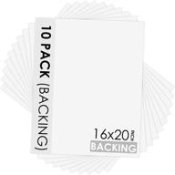 🖼️ mat board center 16x20 uncut boards - full sheet 10-pack: ideal for art, prints, photos, and more with white backing logo
