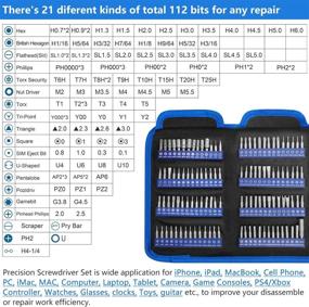 img 1 attached to oGoDeal 132-в-1 набор электронной отвертки ремонтного инструмента для компьютера, ноутбука, ПК, мобильного телефона, iPhone, iPad, MacBook, очков, игрушек, Xbox - включены инструменты для открывания и отогрывания