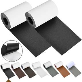 img 4 attached to 🔧 Self-Adhesive Leather Repair Tape: 2 Packs, 3X60inch First Aid Patch Kit for Sofas, Car Seats, Handbags, Furniture, Drivers Seat - Black