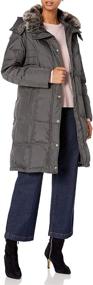 img 4 attached to London Fog Womens Hooded Gunmetal