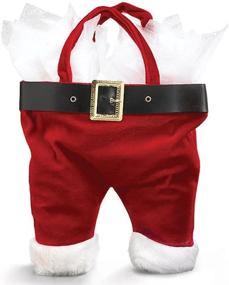 img 1 attached to 🎅 Burton & Burton Santa Pants Wine Bottle Tote Bag: Festive Red One-Size Design