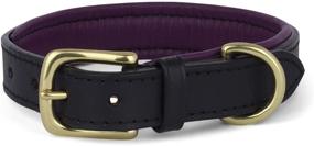 img 4 attached to Genuine Leather Dog Collars: Comfortable & Strong for All Breeds - Soft Padding & Saddle-Grade Leather - Durable with Solid Brass Buckle