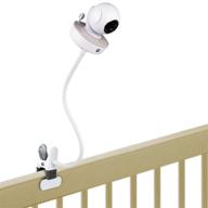 👶 flexible gooseneck baby monitor mount - compatible with motorola, owlet, arlo baby monitors & more - no wall damage or tools needed - white logo
