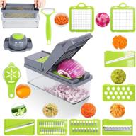 🔪 inpoto 14 in 1 vegetable chopper: multifunctional mandoline slicer dicer for easy onion, garlic, carrot, and potato cutting - perfect kitchen tool! logo