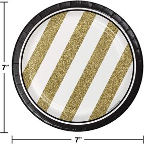 img 1 attached to 🍽️ Black and Gold 7-inch Sturdy Style Paper Dessert Plates - Pack of 8 by Creative Converting