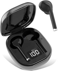 img 4 attached to 🎧 Wireless Bluetooth 5.0 Earbuds: Mini In-Ear Noise Canceling Headset with Charging Case - TWS Stereo Touch Control Waterproof Earphones for Workout/Gym/Running