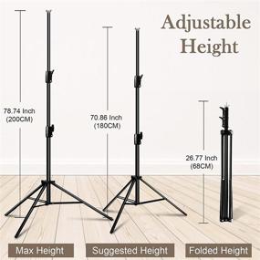 img 2 attached to 📸 5 X 6.5 FT Green Screen Backdrop Kit with Portable Support Stand - Heysliy Greenscreen Kit with Green Cloth, 3 Spring Clamps, Ideal for Photoshoot, Streaming, Zoom, Gaming