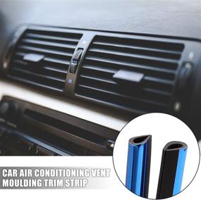 img 2 attached to 🚘 10pcs Chrome Car Air Conditioning Vent Grille Rim Trim Strip by X AUTOHAUX