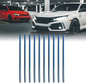 img 3 attached to 🚘 10pcs Chrome Car Air Conditioning Vent Grille Rim Trim Strip by X AUTOHAUX