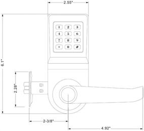 img 3 attached to 🔓 HENYIN Digital Door Lock: Unlock with M1 Card, Code, and Key - Reversible Handle (Card Version)