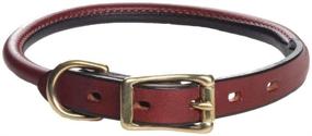 img 1 attached to 🐶 Mendota Products Leather Rolled Collar in Chestnut: 3/4" x 16" - Premium Quality Dog Collar for Durability and Style