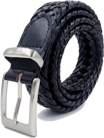 img 3 attached to Stylish Adjustable Braided 👗 Weave Belts for Fashion and Comfort