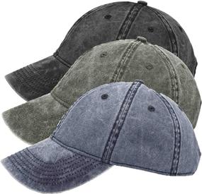 img 4 attached to Stay Cool and Stylish with Guwfuve 3Pack Unisex Adult Adjustable Baseball Caps